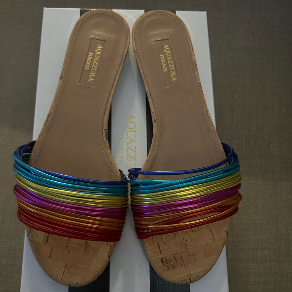 Aquazzura Rainbow Bangle Slide Flat